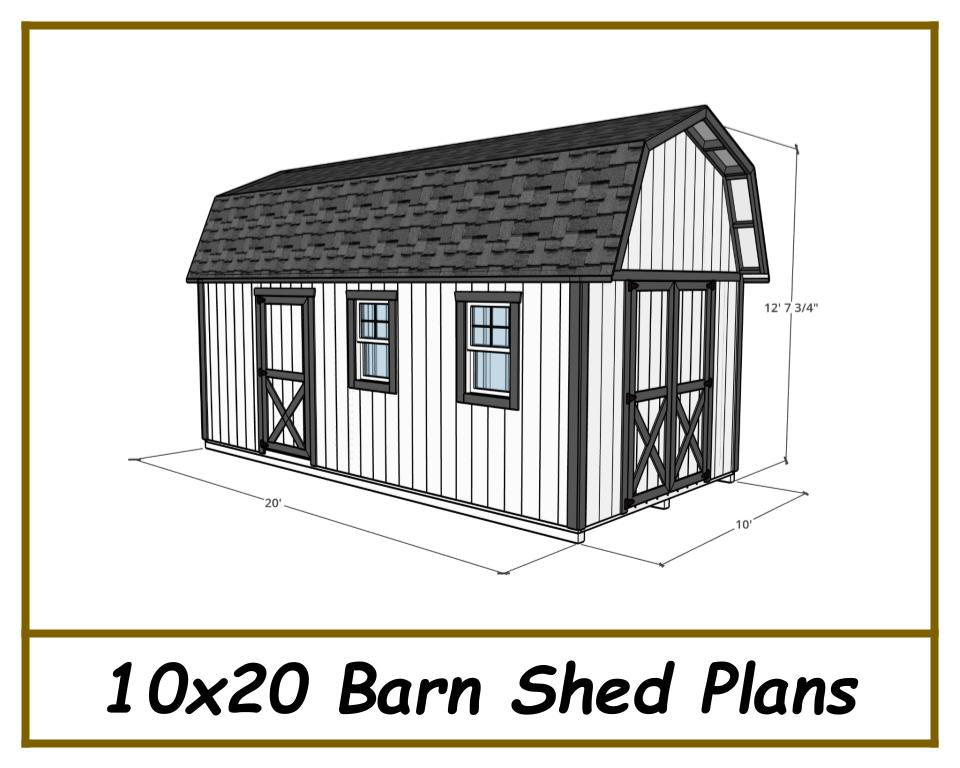 10x20 Barn Shed Plans