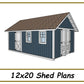 12x20 Storage Shed Plans