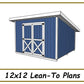 12x12 Lean-To Shed Plans