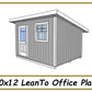 10x12 Lean To Office Shed Plans