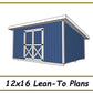 12x16 Lean-To Shed Plans