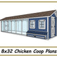 8x32 Chicken Coop Plans with Run - Gable Chicken Coop