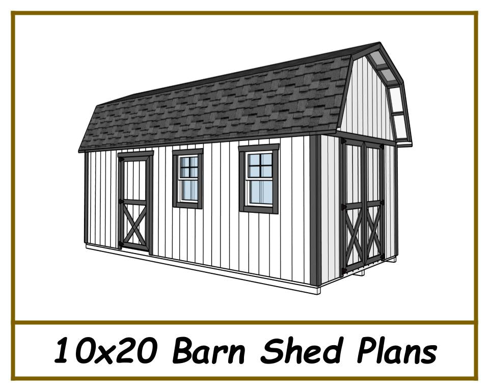 10x20 Barn Shed Plans