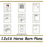 12x16 Horse Barn Plans - 1 Stall