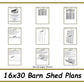 16x30 Barn Shed Plans