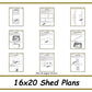 16x20 Shed Plans