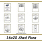 16x20 Shed Plans