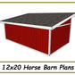 12x20 Horse Barn Plans - 2 Stall