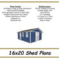 16x20 Shed Plans