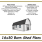16x30 Barn Shed Plans