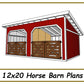 12x20 Horse Barn Plans - 2 Stall