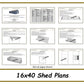 16x40 Shed Plans