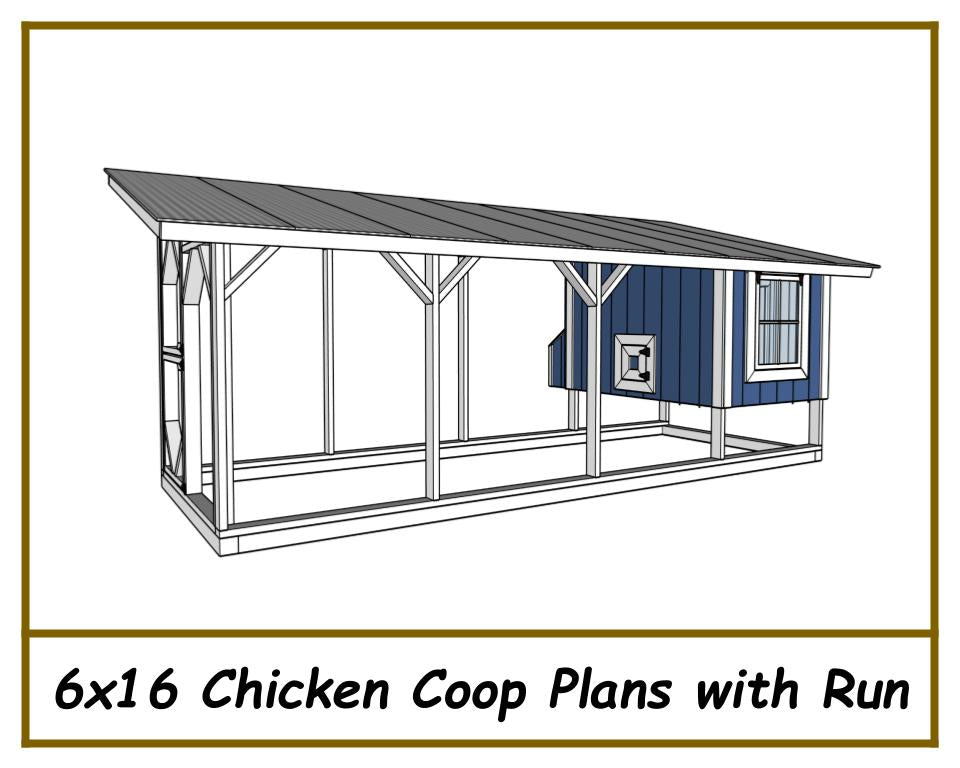 6x16 Chicken Coop Plans W/ Build Video!-TriCityShedPlans