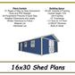 16x30 Shed Plans