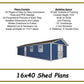 16x40 Shed Plans