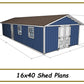 16x40 Shed Plans