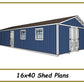 16x40 Shed Plans