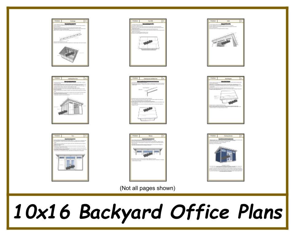 Digital - 10x16 Backyard Office Plans