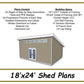 Digital - 18x24 Shed Plans