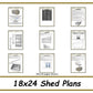 Digital - 18x24 Shed Plans