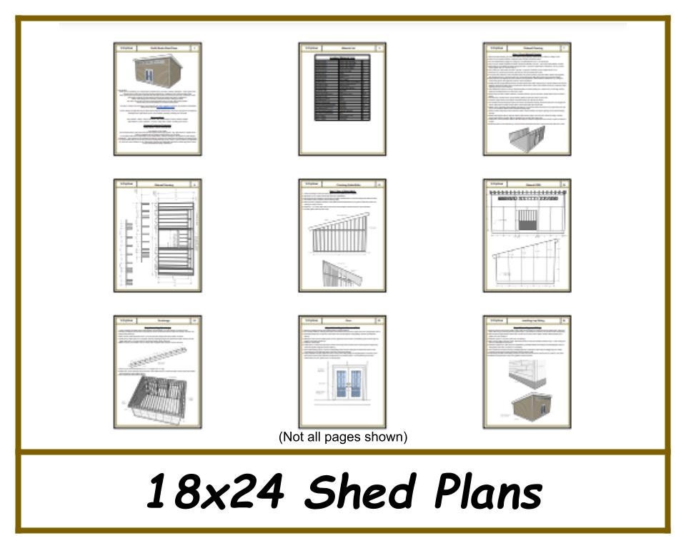 Digital - 18x24 Shed Plans