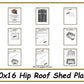 10x16 Hip Roof Shed Plans-TriCityShedPlans