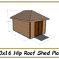 10x16 Hip Roof Shed Plans-TriCityShedPlans