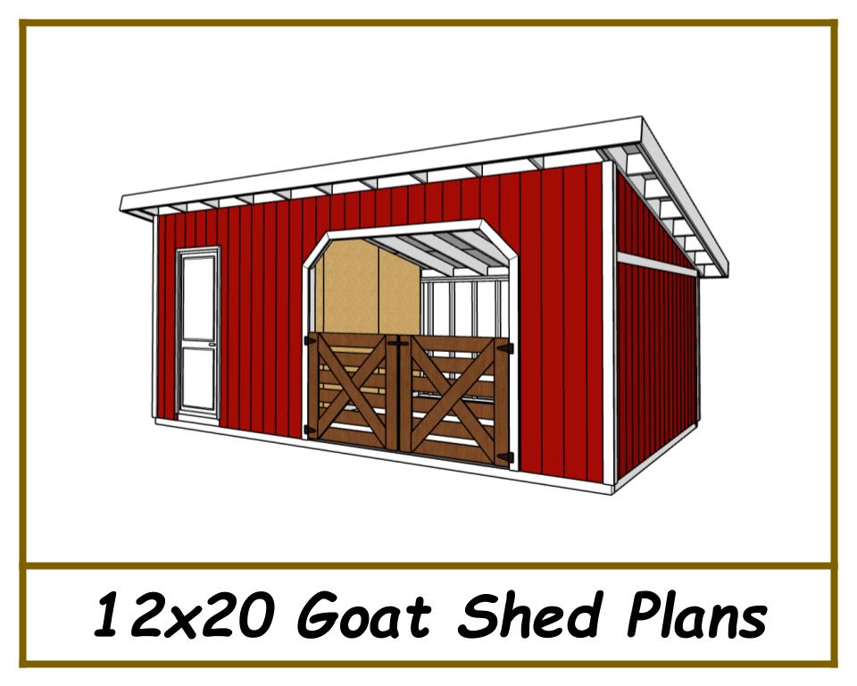 12x20 Goat Shed Plans-TriCityShedPlans