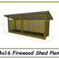 4x16 Firewood Shed Plans-TriCityShedPlans