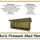 4x16 Firewood Shed Plans-TriCityShedPlans
