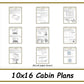 10x16 Cabin Plans-TriCityShedPlans