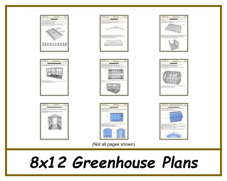 8x12 Greenhouse Plans-TriCityShedPlans