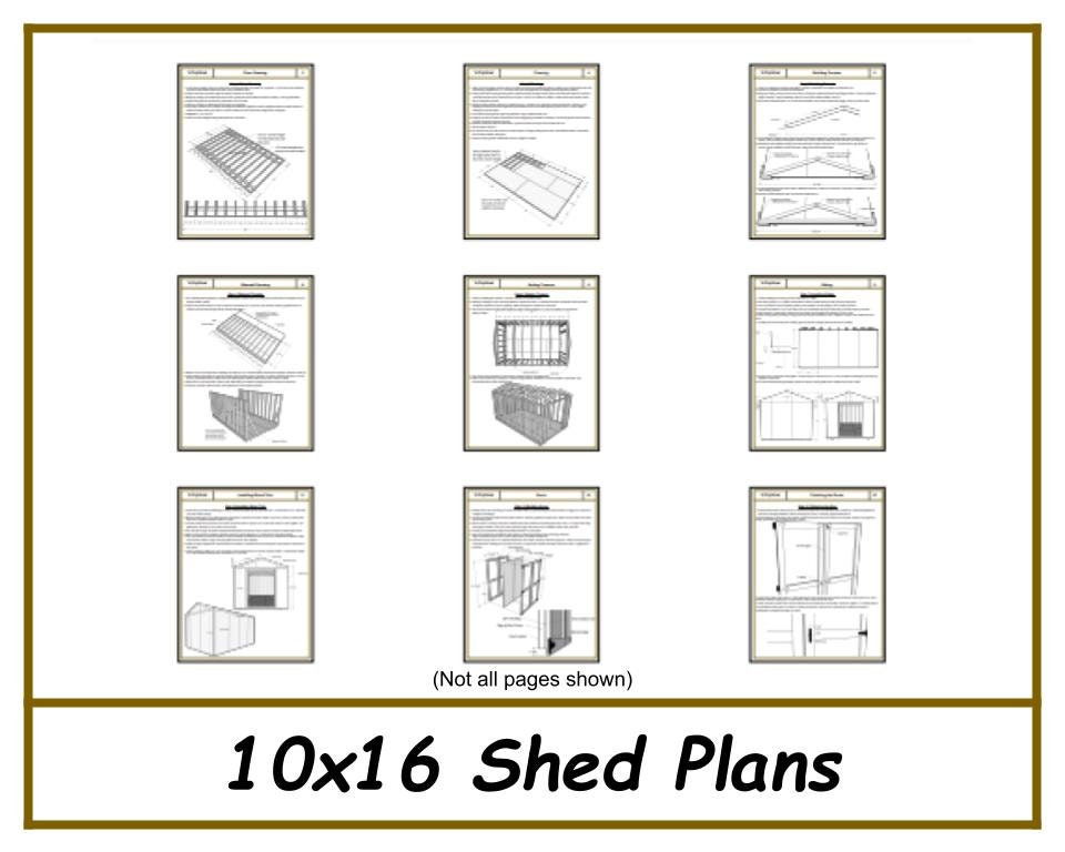 10x16 Shed Plans-TriCityShedPlans