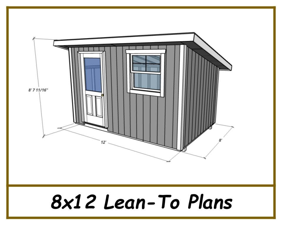 8x12 Lean To Shed Plans-TriCityShedPlans