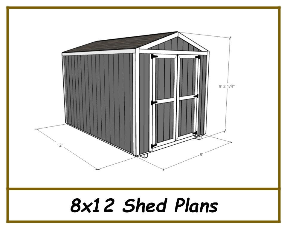 8x12 Storage Shed Plans-TriCityShedPlans