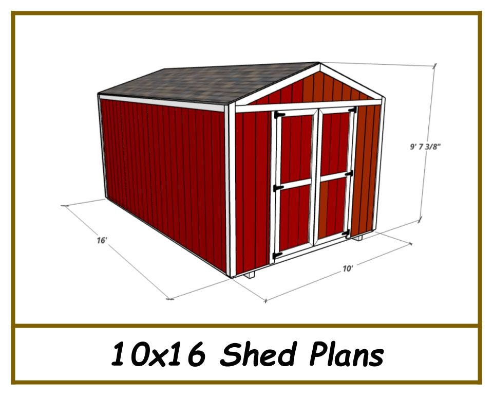 10x16 Shed Plans-TriCityShedPlans