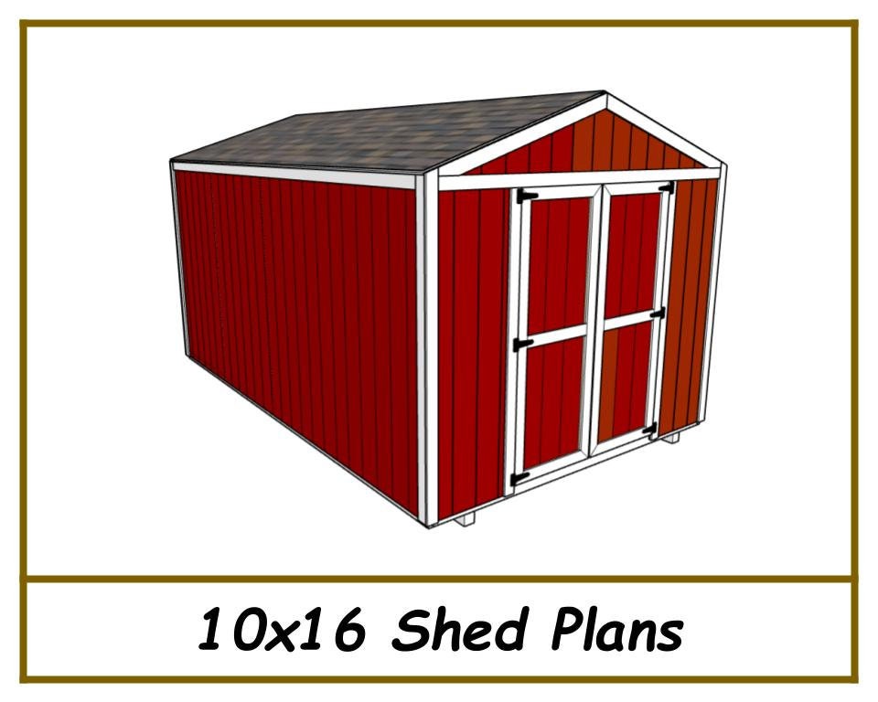 Custom DIY 10x16 Shed Plans