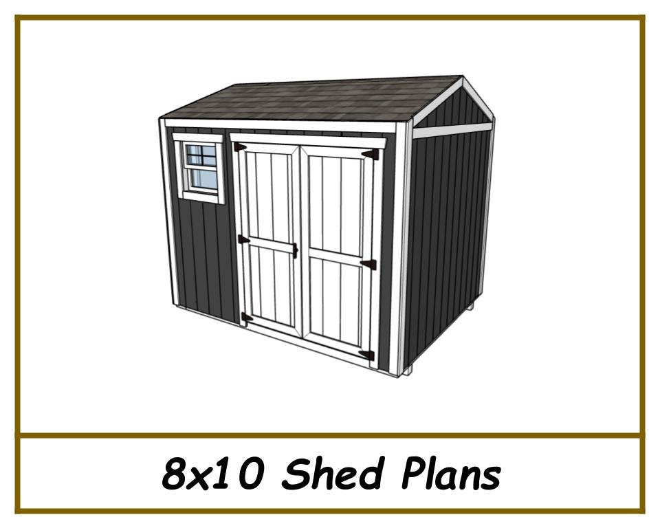 8x10 Garden Shed Plans-TriCityShedPlans