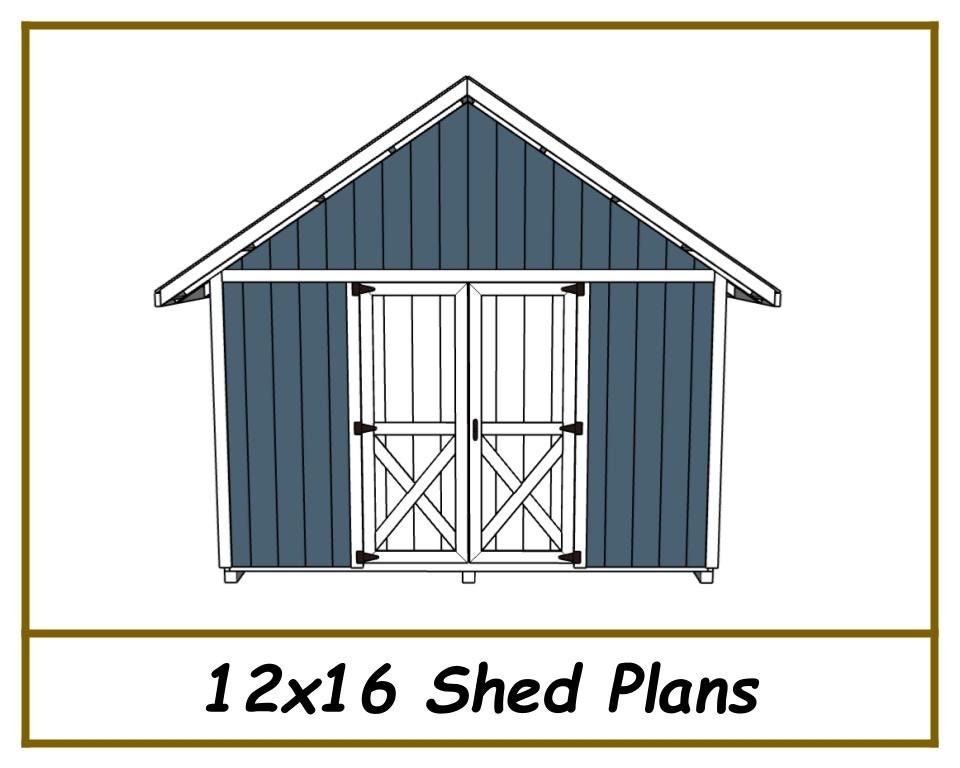 12x16 Storage Shed Plans-TriCityShedPlans