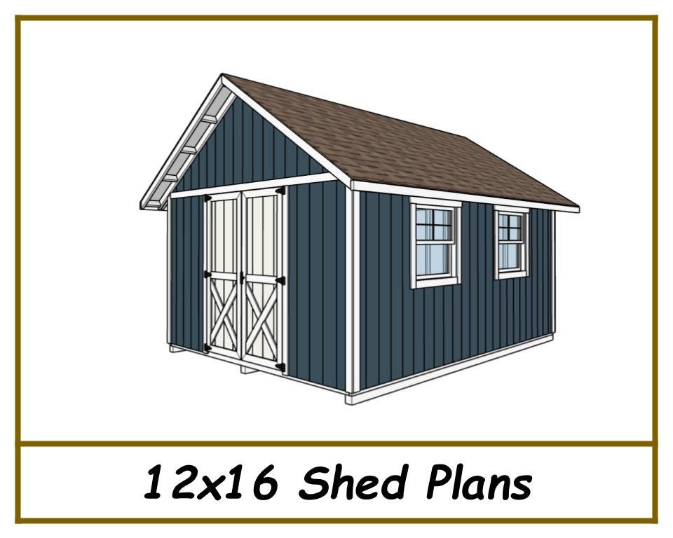 12x16 Storage Shed Plans-TriCityShedPlans