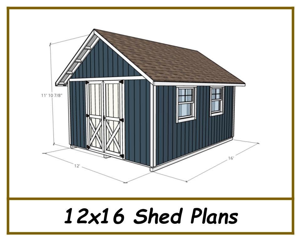 12x16 Storage Shed Plans-TriCityShedPlans