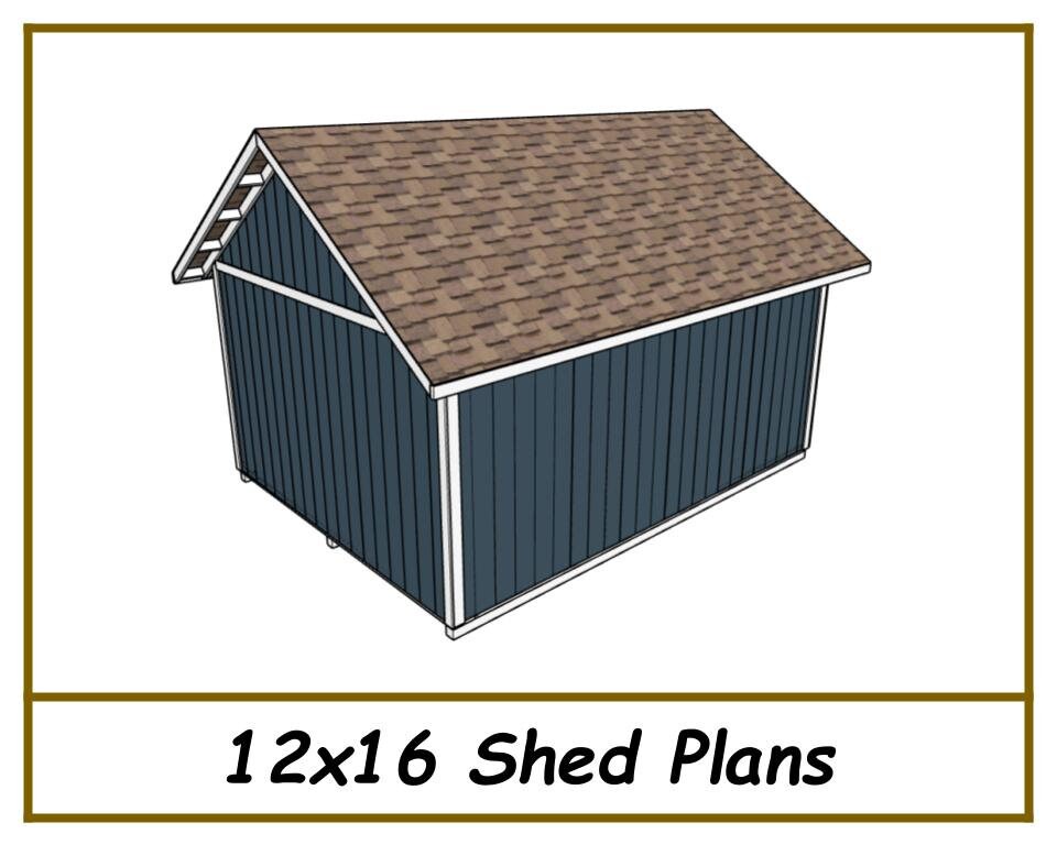 12x16 Storage Shed Plans-TriCityShedPlans